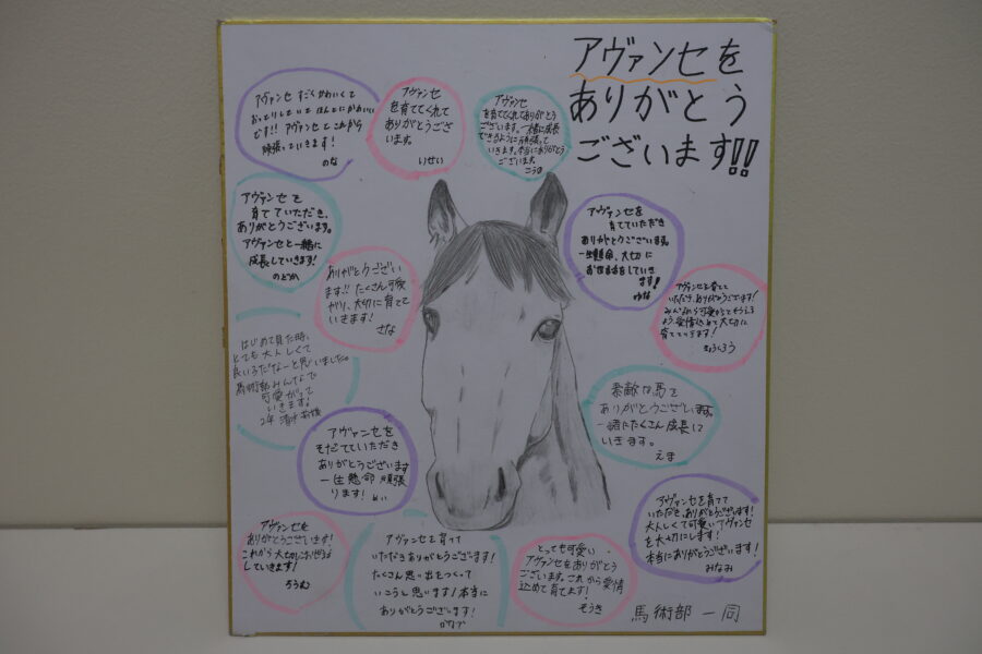 アヴァンセのイラスト付寄せ書き